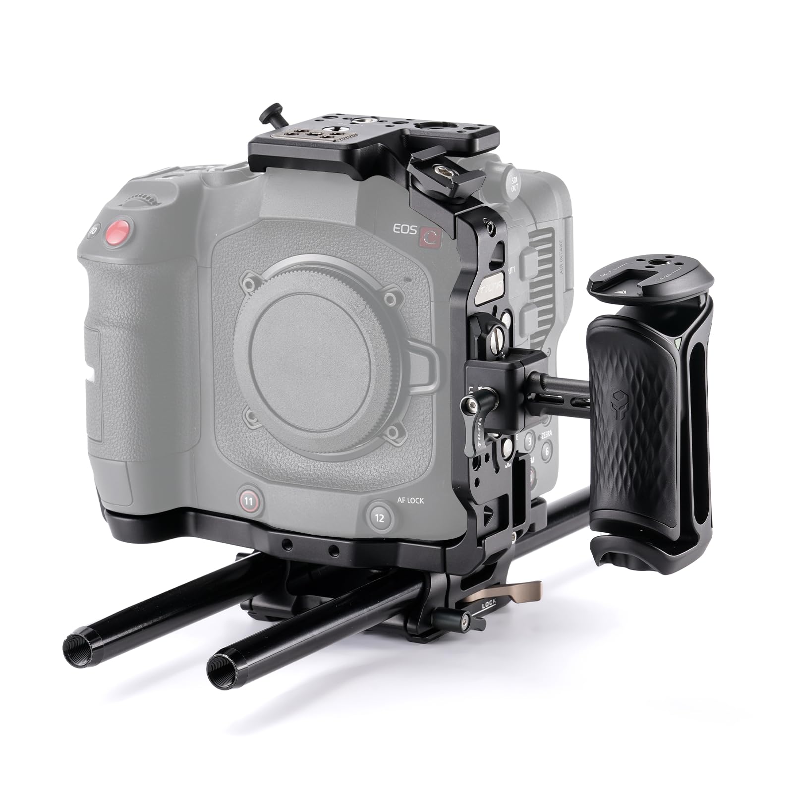 Tilta C80 Cage, Kamerakäfig Advanced Kit Kompatibel mit C80 mit 15mm LWS Grundplatte, Seitengriff ES-T25-B