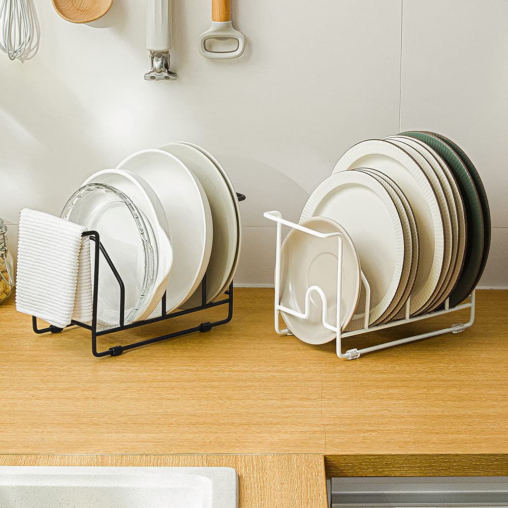 Poeland Support d'assiettes, égouttoir à vaisselle pour comptoir de cuisine – Métal, antidérapant et rouille