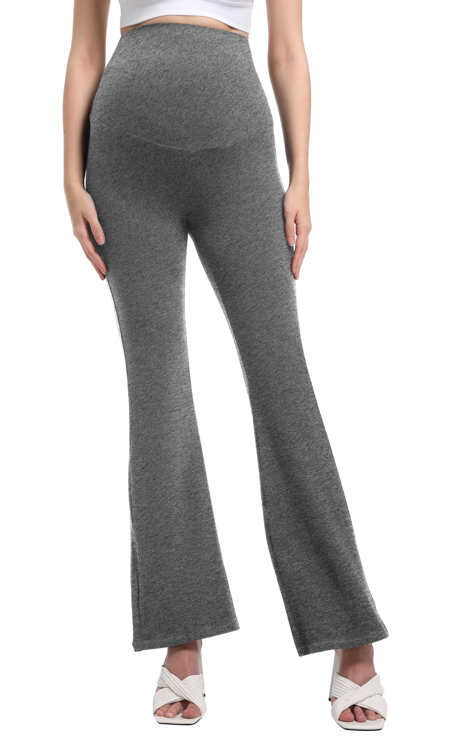 Leggings da donna per gravidanza, per maternità, yoga, opachi, elasticizzati sulla pancia, pantaloni premaman
