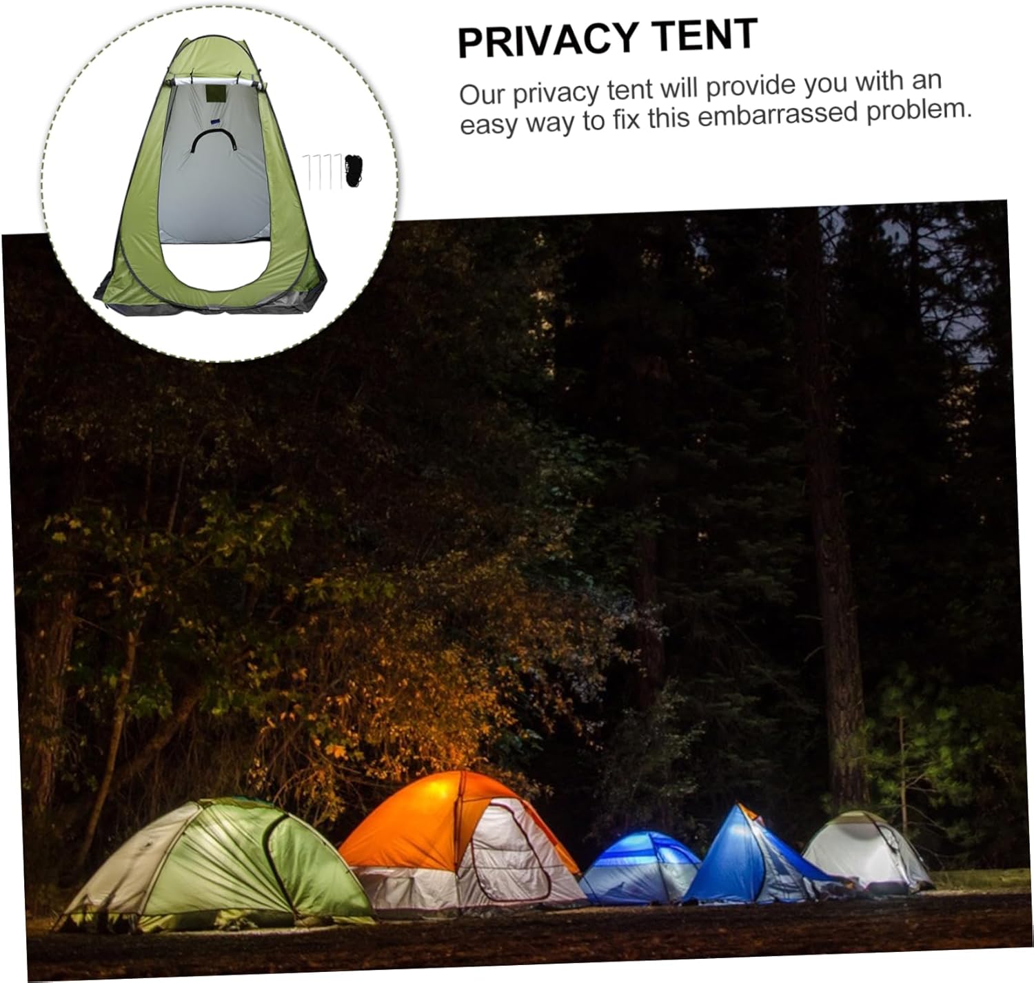Totority Quick-Open Pop-up Camping Tent for Fishing Shower Toilet Portable Window