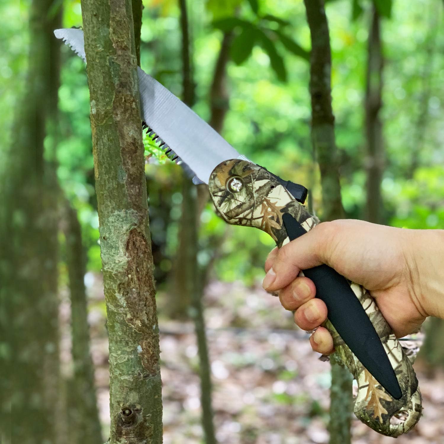 Centurion 1273 Folding Saw with Camo pattern, Hunting, Camping, Hiking, Military, Handle with Cushion for Comfort Grip (7", Camo)