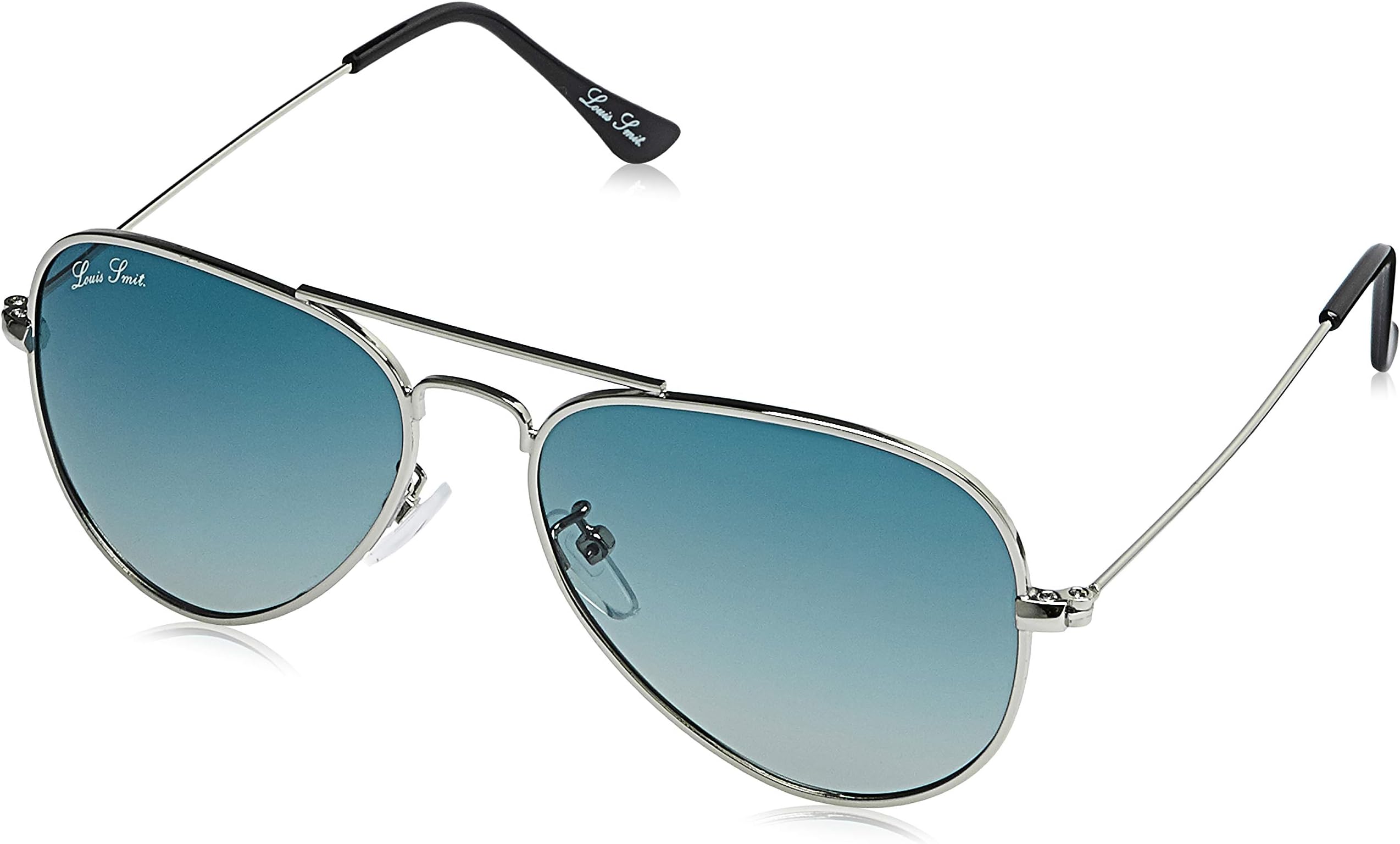 LOUISMIT Polarized Aviator Men's Sunglasses - (LS101 C14 55|55|Blue Gradel Color Lens)