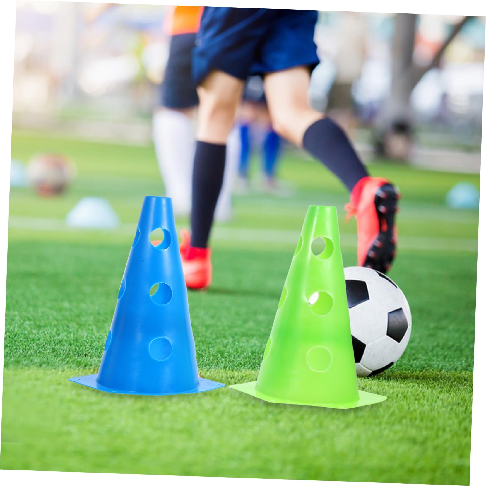 TOYANDONA 24 Piezas Conos de Fútbol de Entrenamiento Colores Brillantes para Agilidad y Señalización Conos de PE Fútbol y Taekwondo