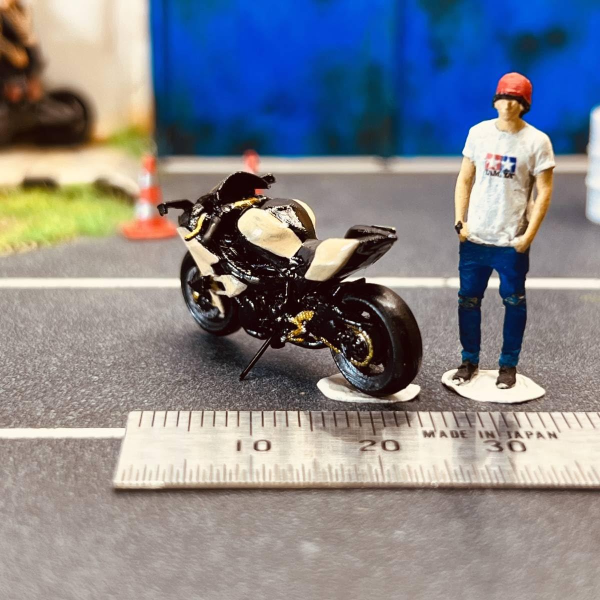 1/18スケール：可動フィギュア＆バイク（ミニカー）：個人塗装＆改造品セット Amazon | 1/64 スケール カワサキ H2R バイク フィギュア ミニチュア