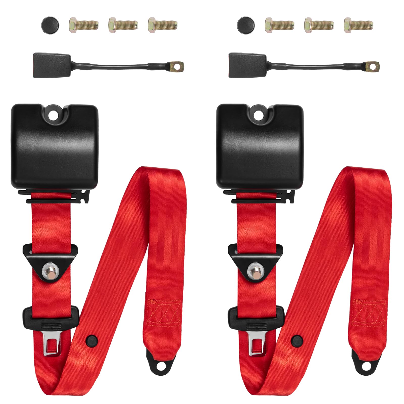 IYUANWH 2PCS Adjustable Retractable 3-Point Belt Kit