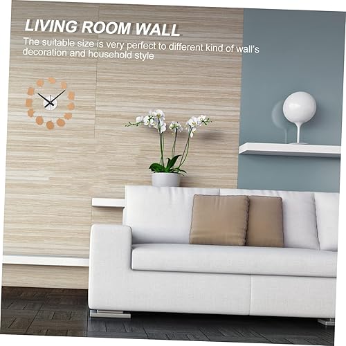 Miniatura 7 de DECHOUS Reloj de pared autoadhesivo, extra grande, estilo vintage, sin marco, espejo de pared 3D, para cocina, para hacer tu reloj de pared,
