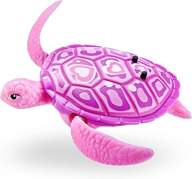 Robo Alive Robo Turtle Robotic Swimming Turtle (Green + Pink) by ZURU Water Activated, with Batteries, Exclusive (2 Pack)