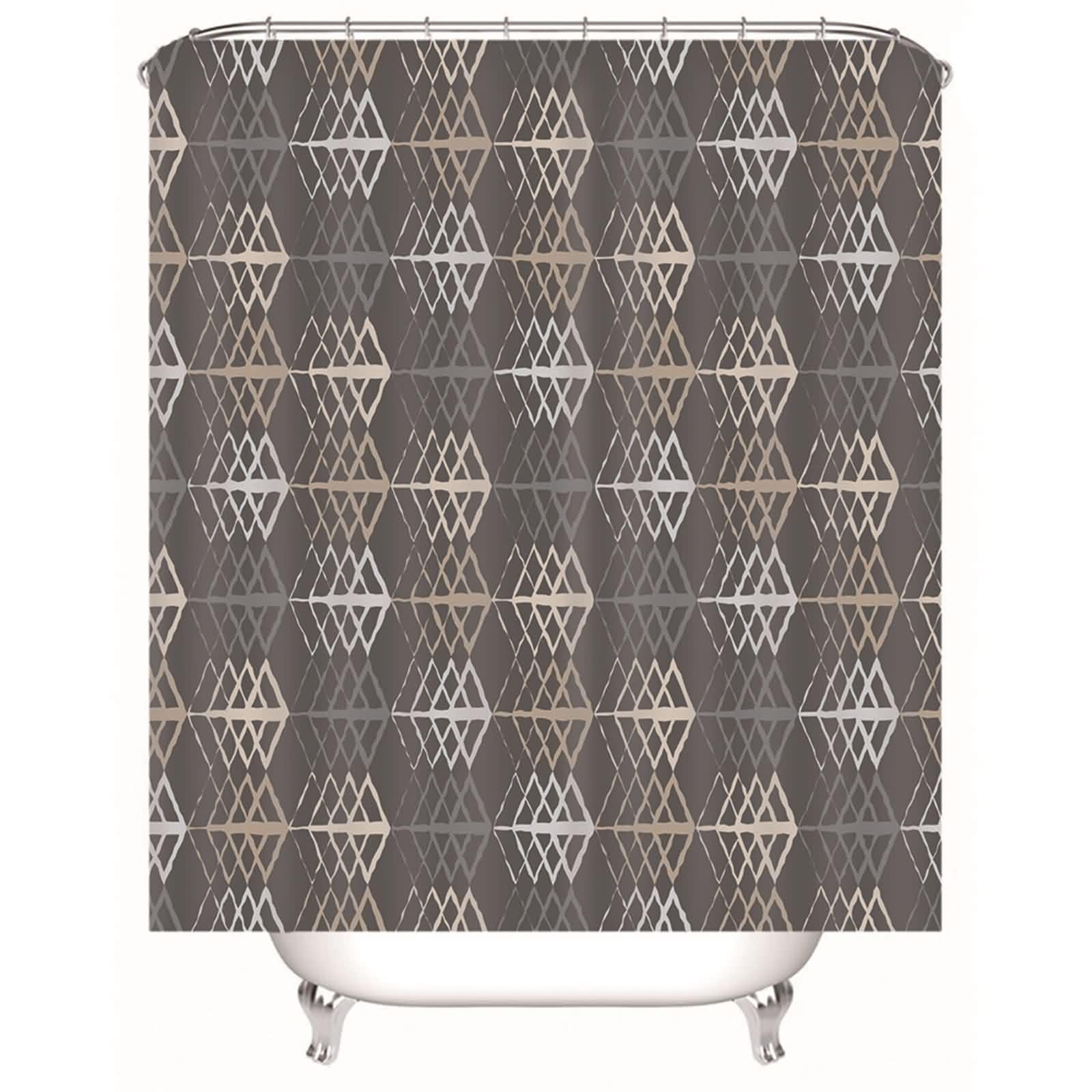 Rideau de douche gris anthracite rhombus pour créer une ambiance spa moderne