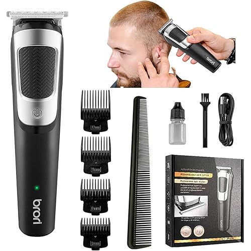 Professional Hair Trimmer for Men - Rechargeable Electric Hair Clipper Set for Home & Salon Use, Easy to Use Men's Grooming Kit with Precision Blades