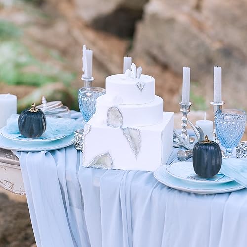 Vista 119 de Winlyn 7 calabazas artificiales verdes surtidas, calabazas de cosecha de color verde oscuro, calabazas decorativas de espuma para granja, otoño