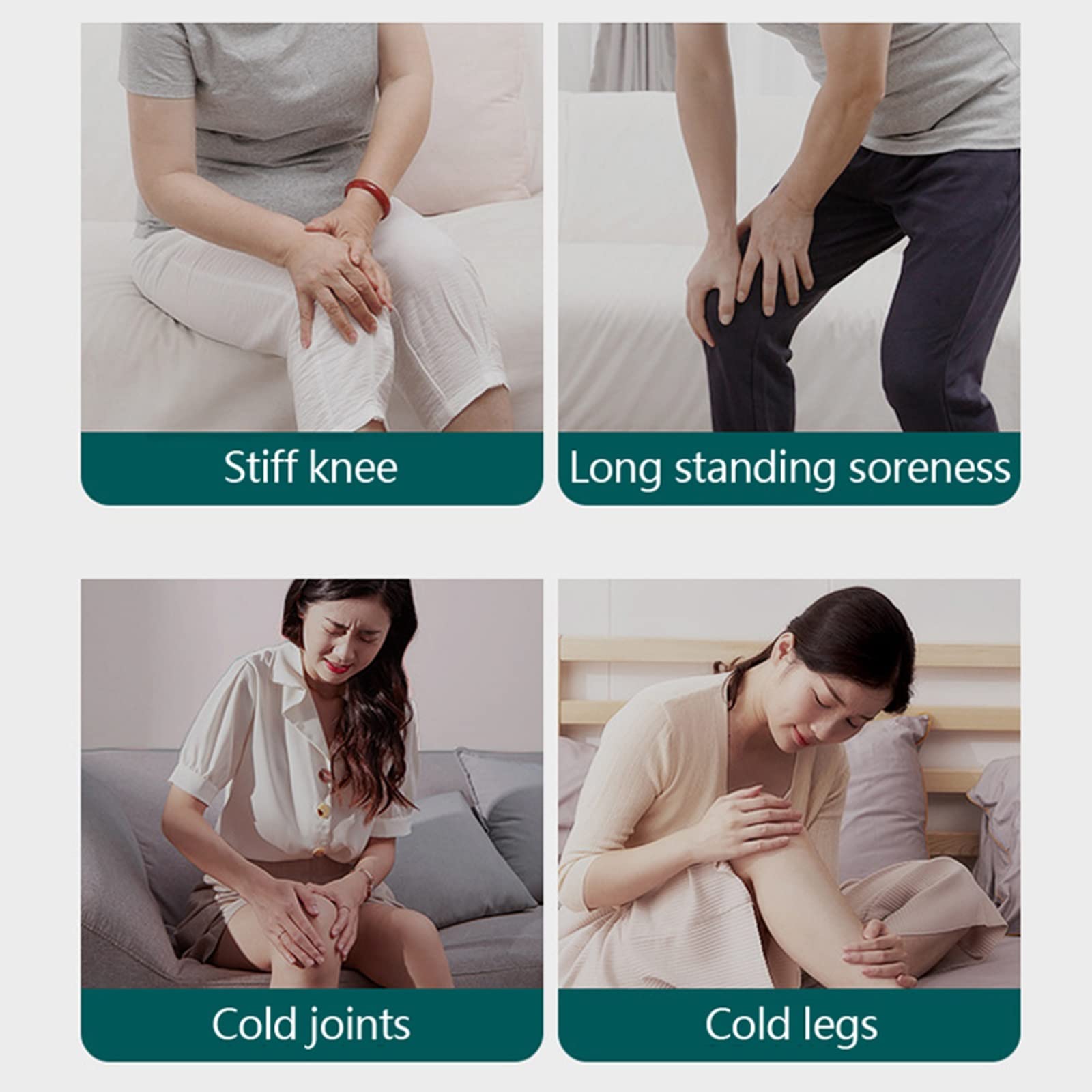 Masajeador de rodilla inalámbrico, batería potente, alivio de articulaciones de calor profundo para hinchazón y articulaciones rígidas, máquina de masaje de hombros