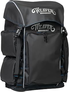 WEAVER ARBORIST Chasm Gear Bag, Heavy Duty Equipment Storage Bag | Adjustable Backpack Straps, Padded Back, Three Daisy-Chain Rows for Organized Attachment and Comfortable Carrying, Black