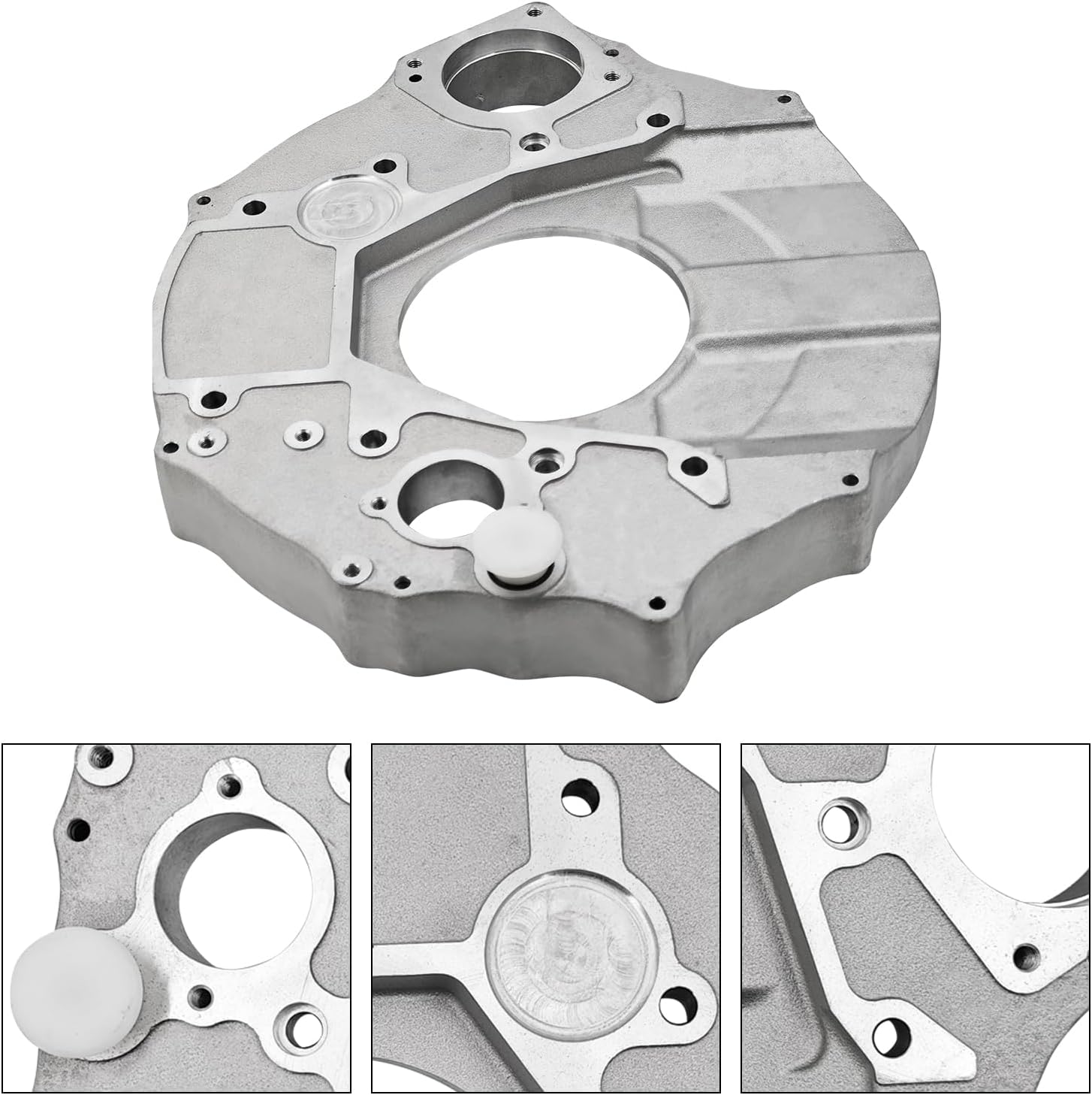 3923045 Transmission Adapter Plate Replacement for Dodge Ram 2500 3500 1994-2002 Fits for Cummins 5.9L Engine 47RH 47RE NV4500 NV5600 Transmission Adapter Flywheel Bell Housing with Stopper and Screws