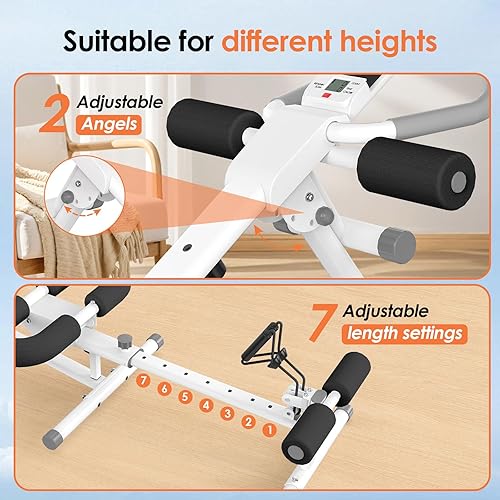 Miniatura 6 de Adjustable Ab Trainer Machine for Home Gym Workout Equipment,5-in-1 Exercise Equipment Rowing Machine, Leg Press Machine,Ab Glider Machine,Roman