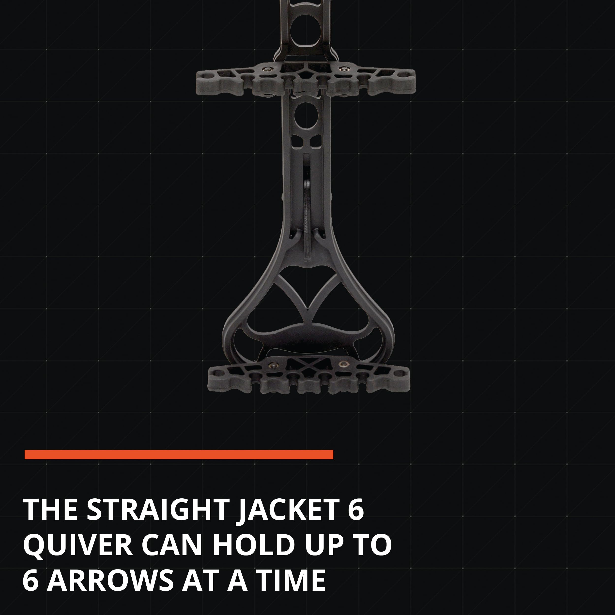 .30-06 Outdoors Straight Jacket Sixx 6 Arrow Quiver with Dual Arrow Locking Points, Black (SJQ-BK), One Size