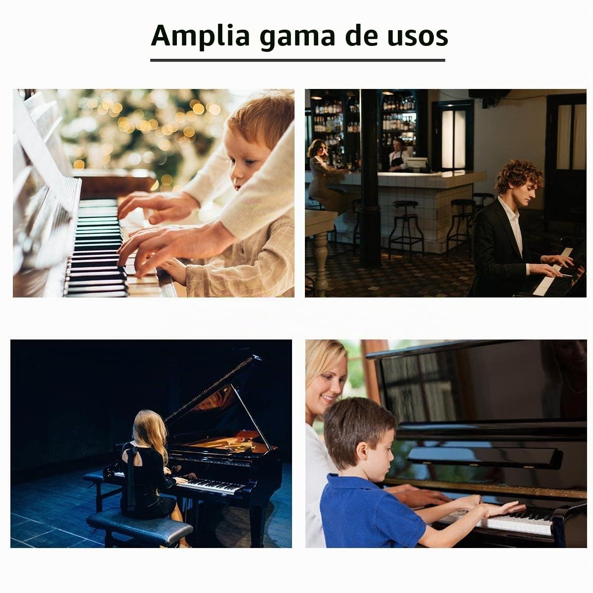LIFEZEAL Taburete Doble para Piano, Banco de Piano de Altura Ajustable, Banqueta de Piano con Caja de Almacenamiento Oculto, Asiento de Piano de Piel sintética, Marco de Madera Maciza, Negro