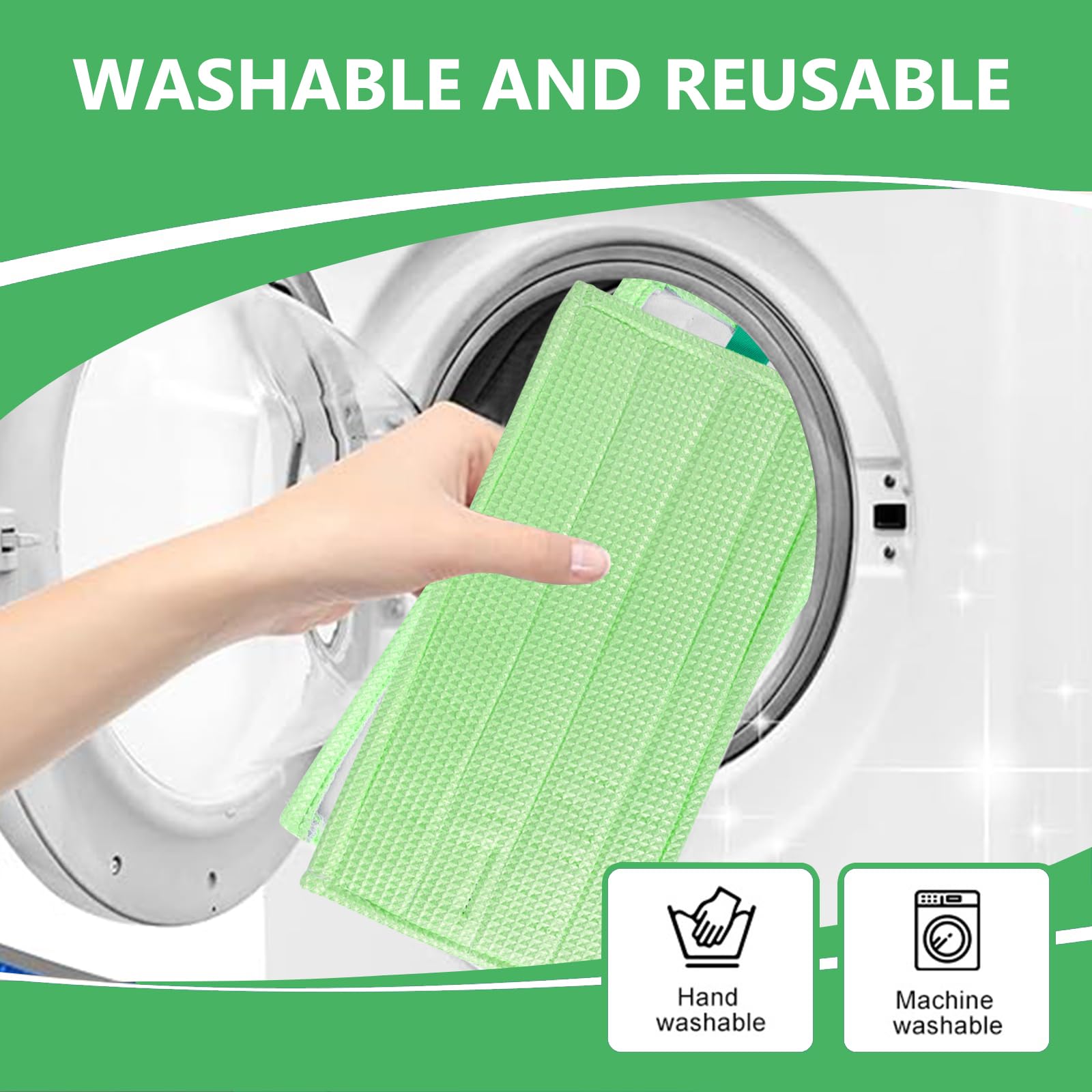 4 Stück Mopp-Ersatztuch für Vorwerk SP600, MF600 Saugwischer, Reinigungstuch Ersatztuch kompatibel mit Vorwerk Saugwischer, Wiederverwendbares und Waschbares Mikrofaser Mopptuch