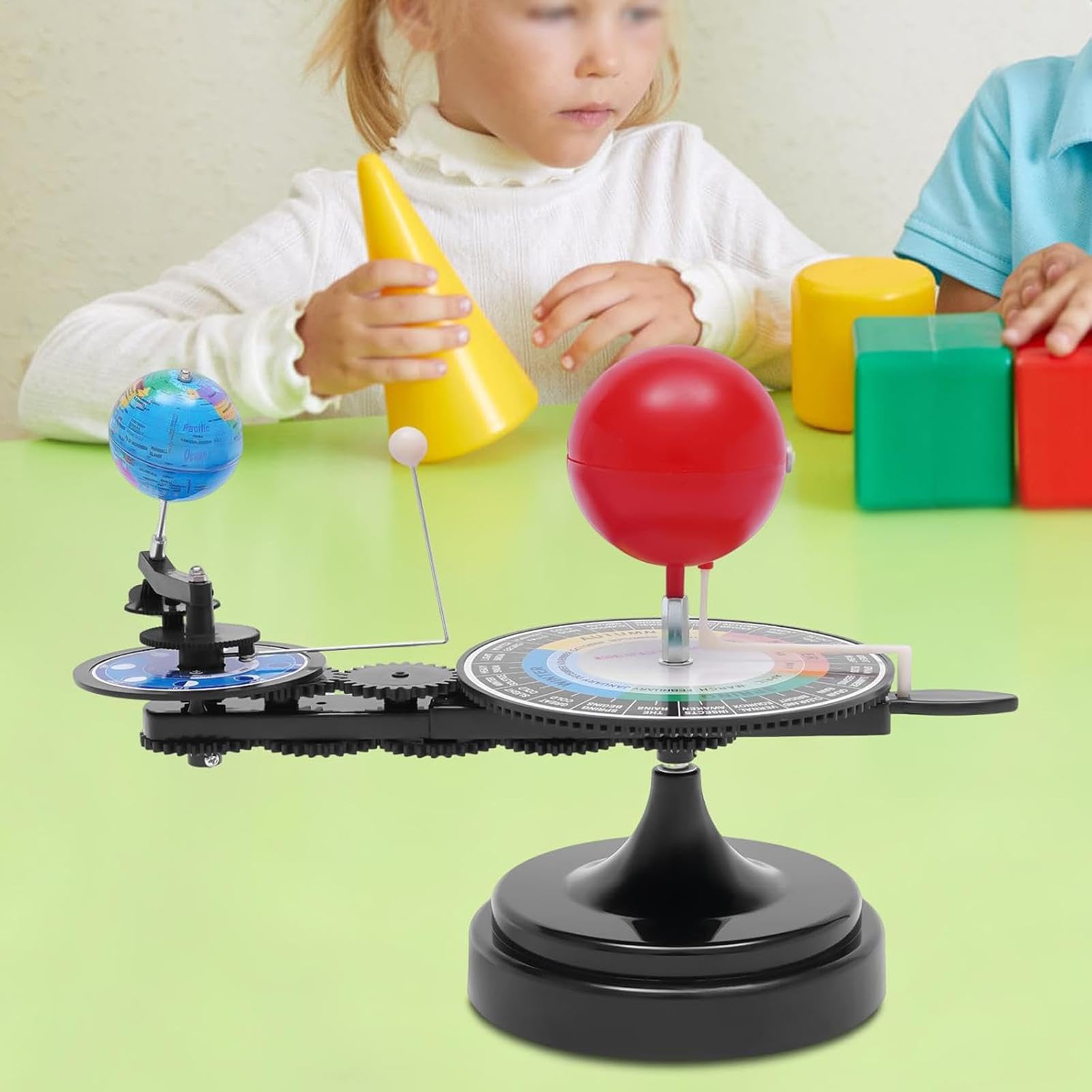 System Planet Model Kit, Astronomy Teaching Model with estable Base for | Kids, Children, Girls, Boys, , Student, Sturdy Material ABS and Metal, Small Size