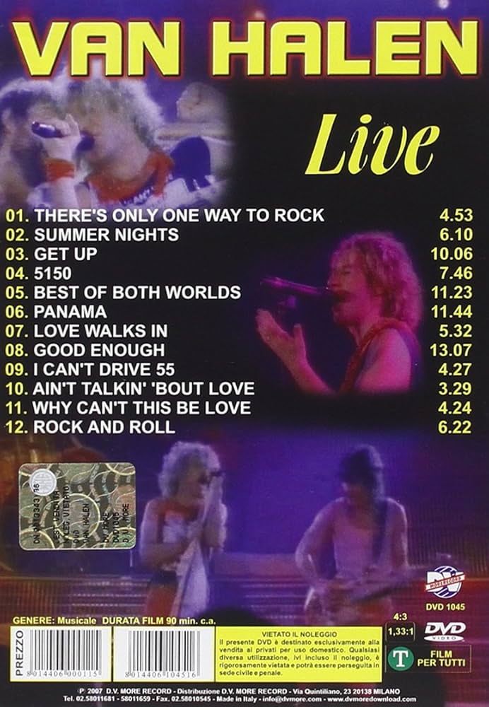 ミュージック VAN HALEN LIVE RARITIES DVD Van Halen – Live Rarities – DVD (DVD-Video, Unofficial