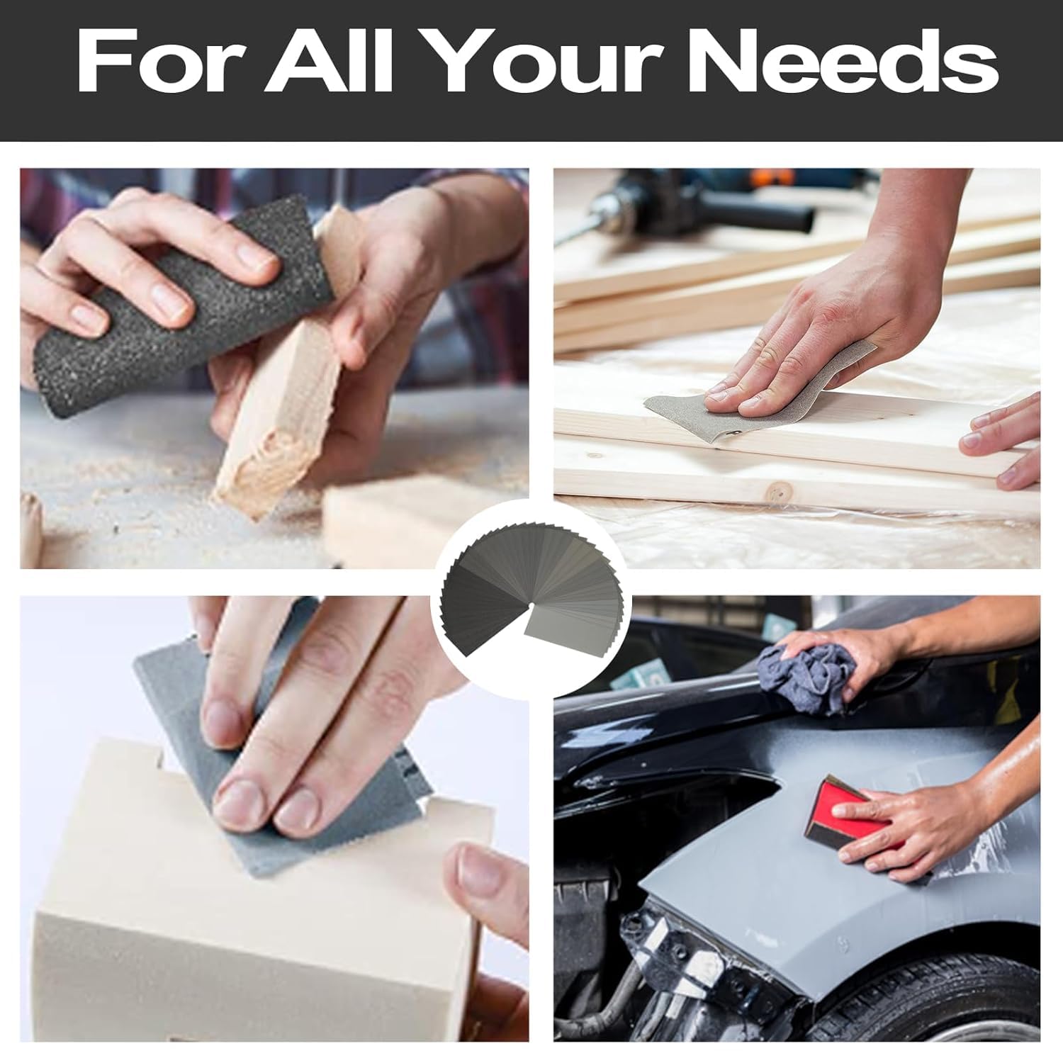 STEBRUAM Sandpaper 9x3.6 Inch 30 PCS 400 to 2000 Grits, Wet and Dry Sandpaper for Cars Polishing Metals Walls Wood Furniture Sanding - Image 4
