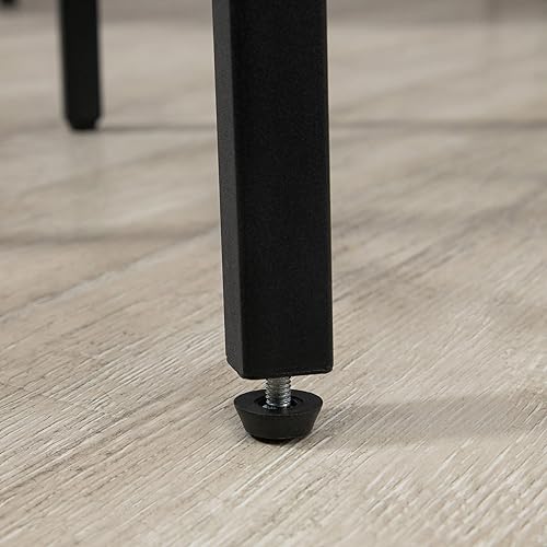 Miniatura 7 de HOMCOM Juego de mesa y sillas industriales de 5 piezas mesa de comedor que ahorra espacio con 4 taburetes para pub y cocina negro y marrón