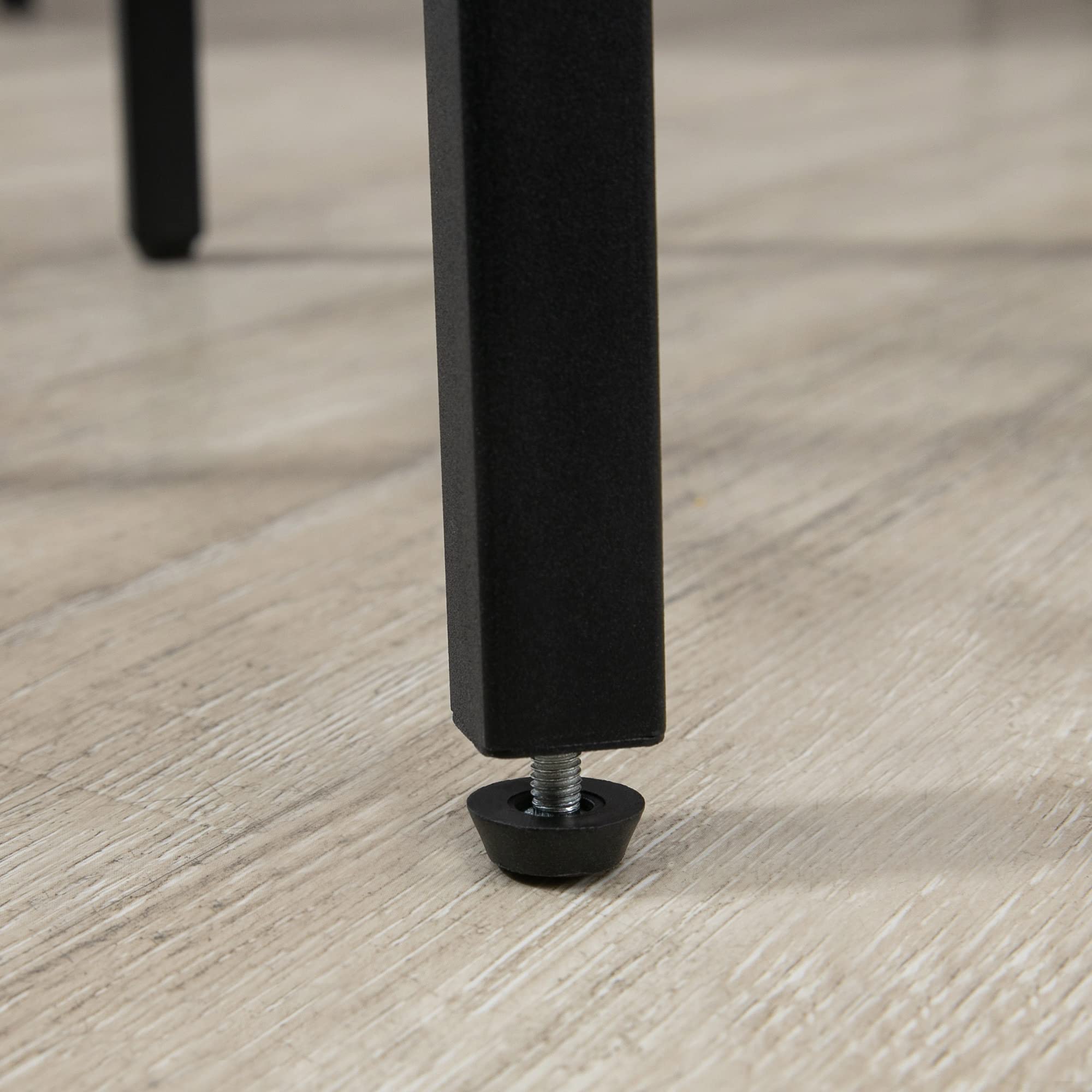 HOMCOM Set da Pranzo con Tavolo e 4 Sgabelli in Stile Industriale per Cucina e Bar, Set in Legno e Acciaio, Colore Noce