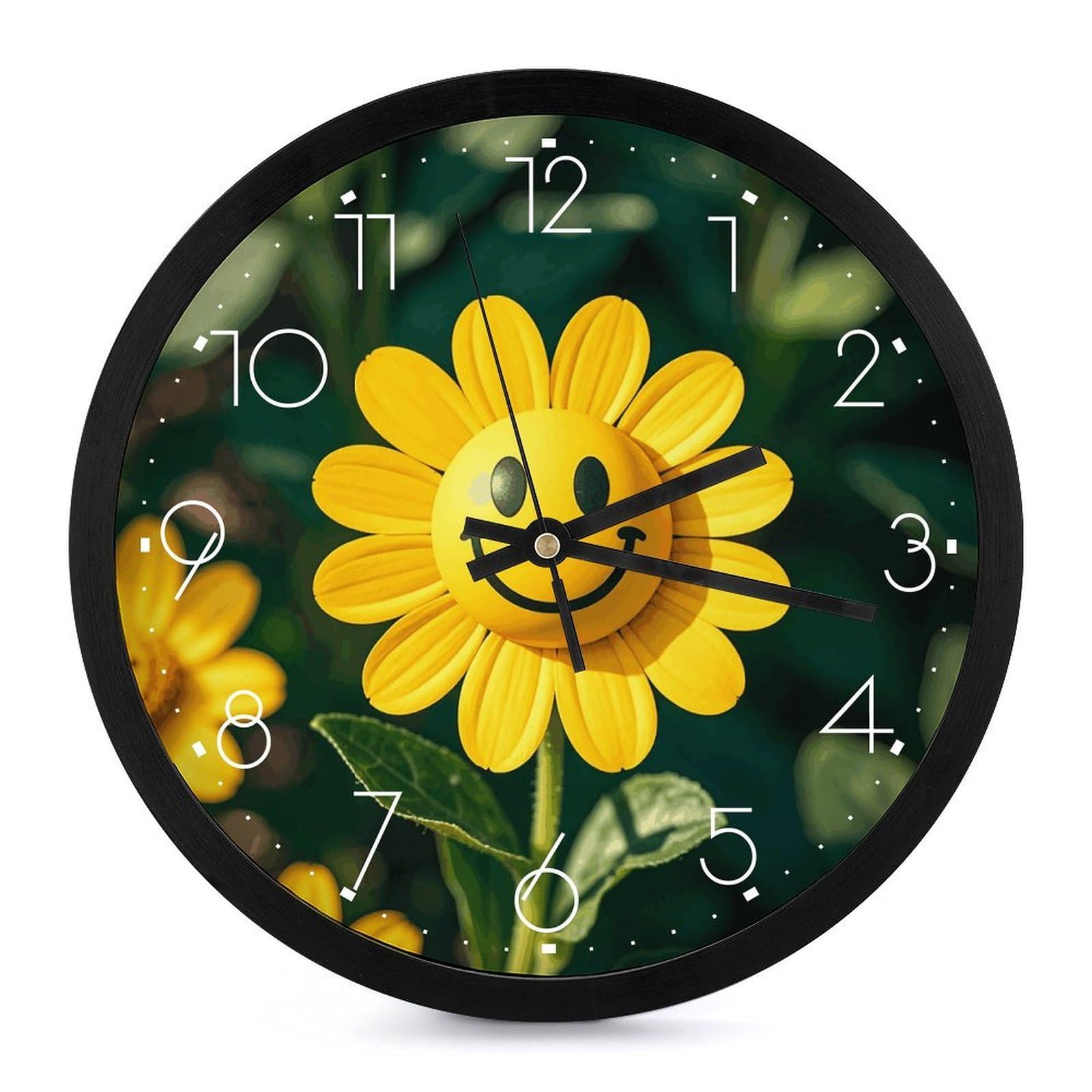Horloge pour salle de bain jaune étanche et silencieuse contre le stress