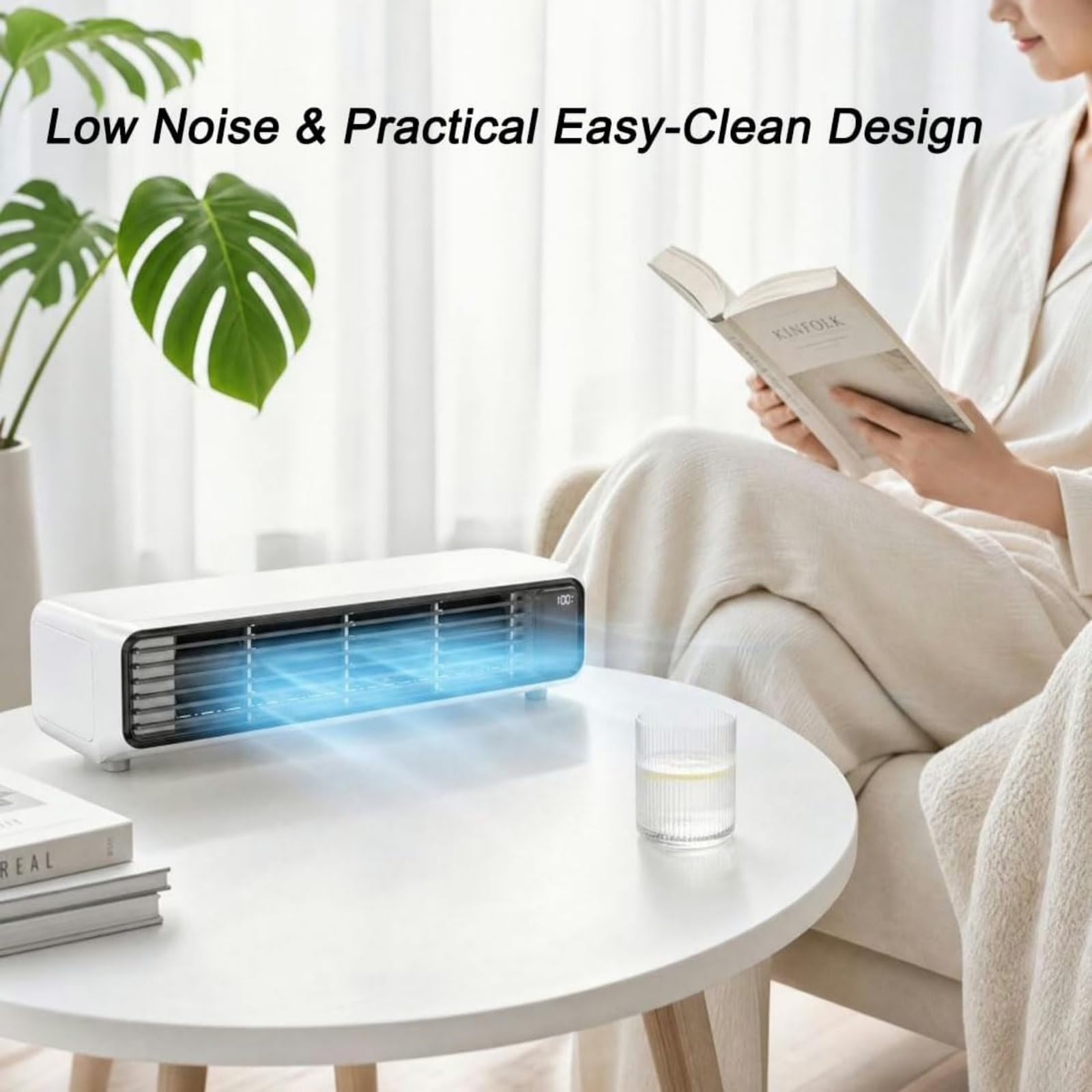 AirZuma Klimaanlage Original,mit der CoolCore Technologie,Mobiler Verdunstungsluftkühler,Blattloser Leiser Ventilator,Energiesparend,3 Kühlstufen für Zuhause,Büro und Unterwegs