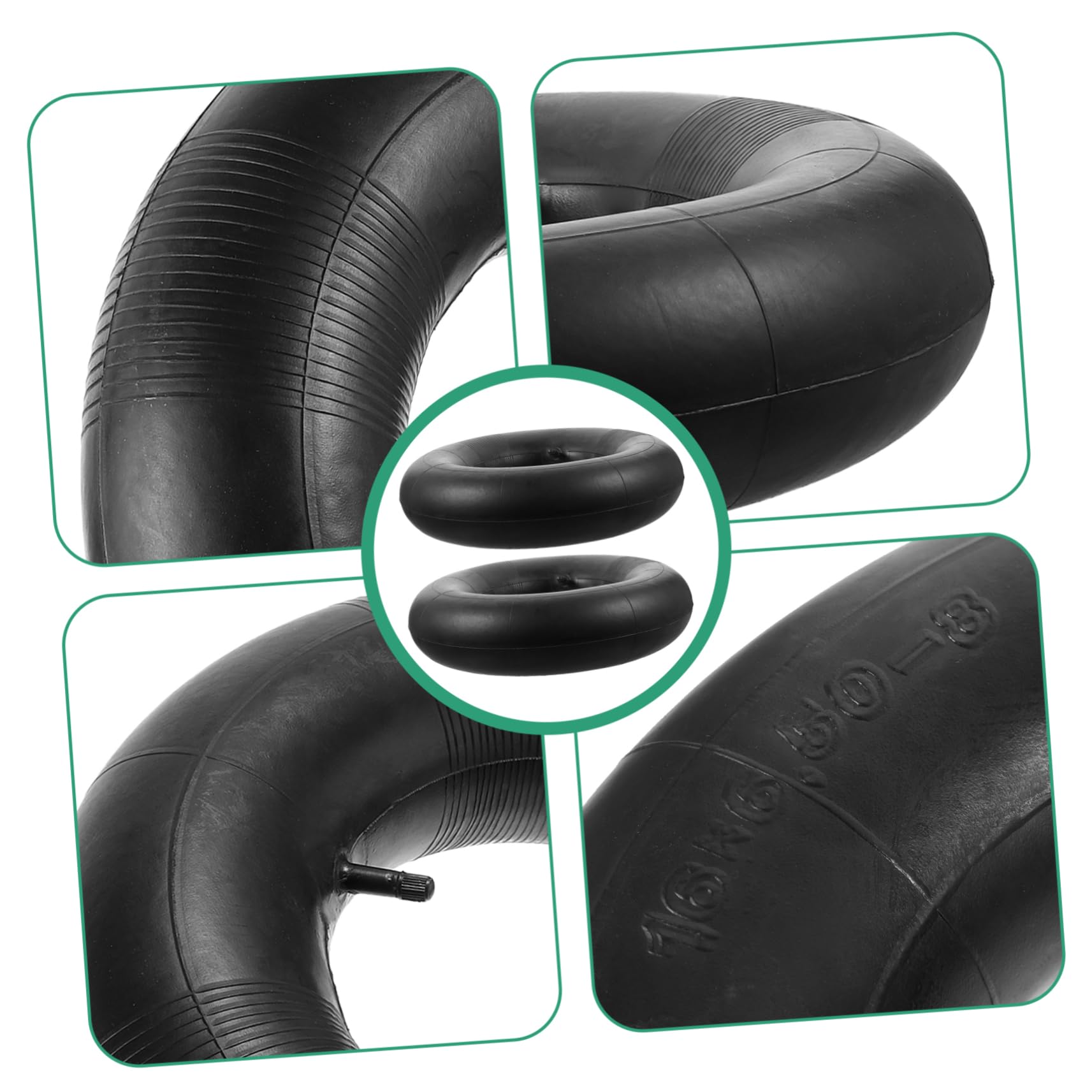 Happyyami 2piezas Cámaras Cortacésped Goma Gruesa Unidades Compatibles Tractor y Carretillas Manuales Amortiguación Fácil De Instalar