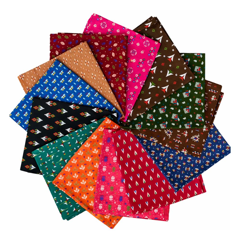 Kalamkari Blouse Material Unstitched 100% Cotton Fabric 1 Meter Printed Multicolour Traditional & Premium Quality (Random Colours)-image-8