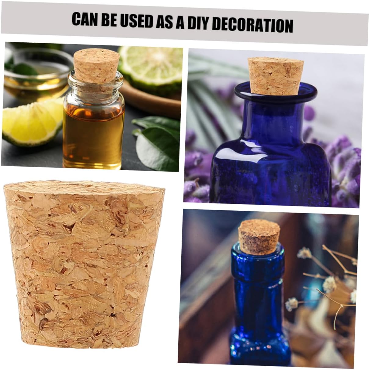 50pcs Wine Bottle Stoppers Wooden Tapered Glass Bottle Corks