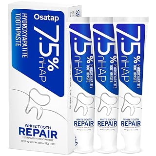 Hydroxyapatite Toothpaste – 7.5% Nano Hydroxyapatite, Fluoride-Free Whitening, Sensitive Teeth & Enamel Care, Fresh Mint for Daily Oral Care - Amazon product rated Grade B
