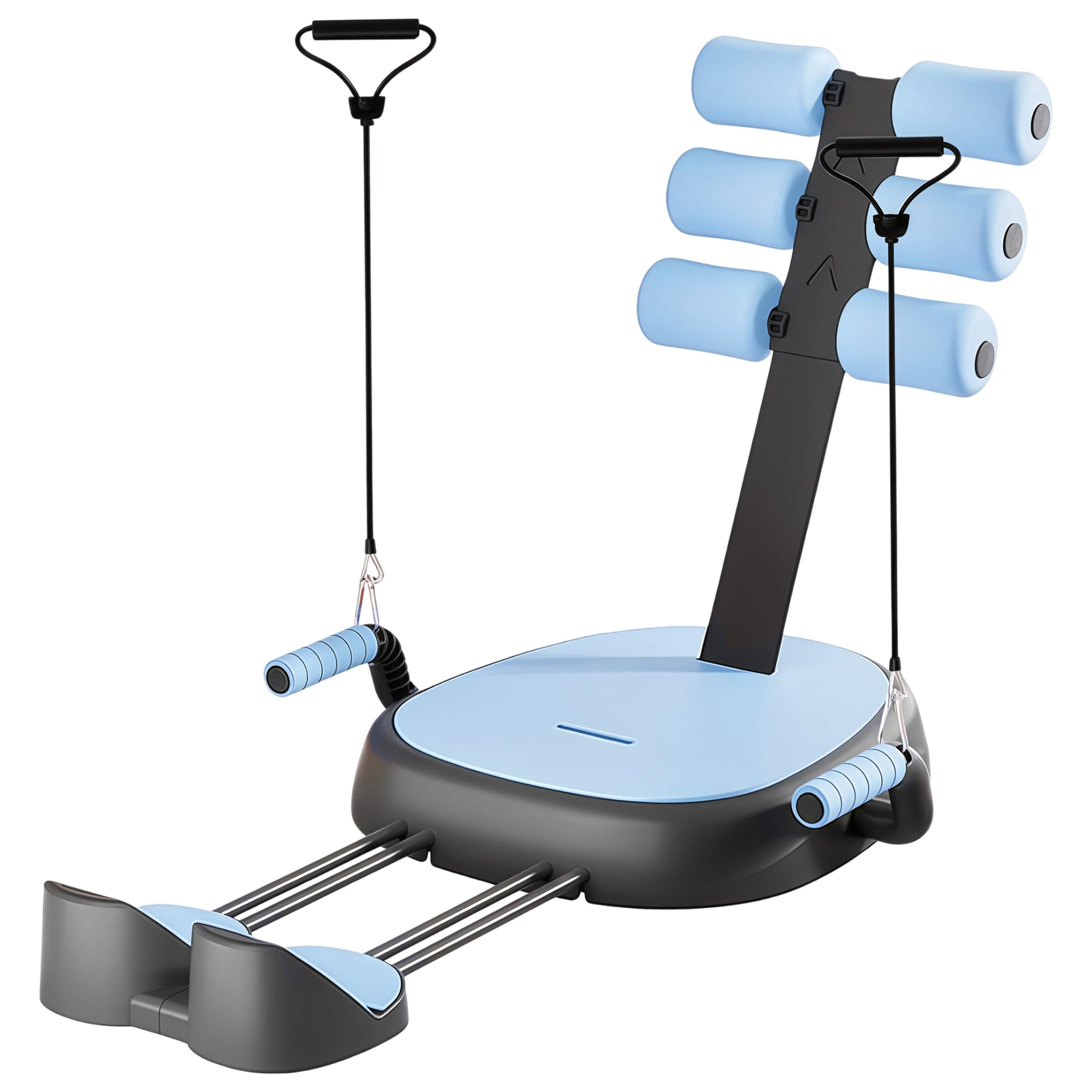 Pilates Board, Multifunktionales Reformer Pilates Maschine für Zuhause, Faltbarer Pilates Reformer Board mit Bauchmuskeltrainer, Automatischer Rückprall und Spannseil, Pilates Reformer Set