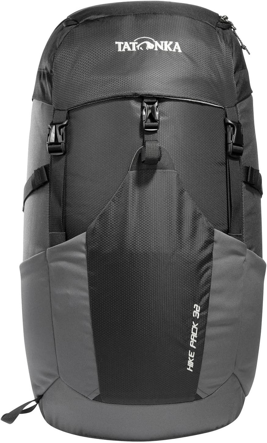 Tatonka Hiking Backpack with 32 Litre Volume and Ventilated Back, Black/Titan Grey, 32 Liter