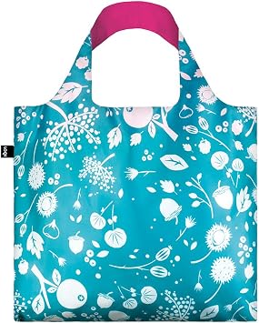 LOQI SE.TE Seed Teal Reusable Shopping Bag, Multicolored