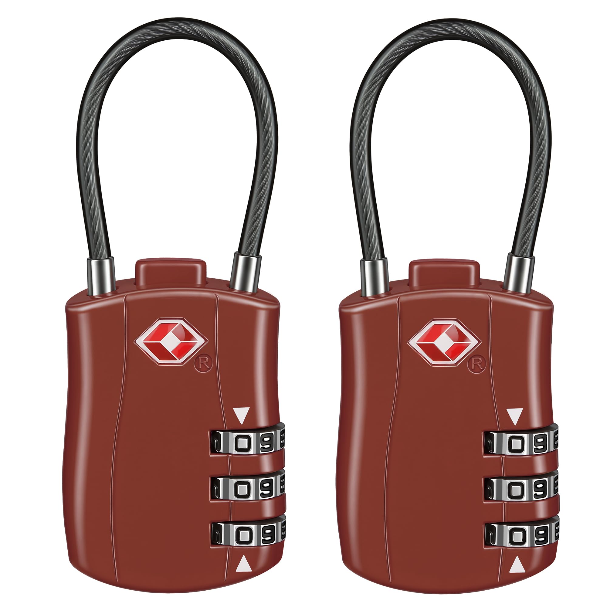T Tersely TSA Approved Luggage Combination Locks, T Tersely (2 Pack) Combination Padlock with Alloy Body TSA Lock for Travel Bag, Suit Case, Lockers, Gym, Bike Locks or Other