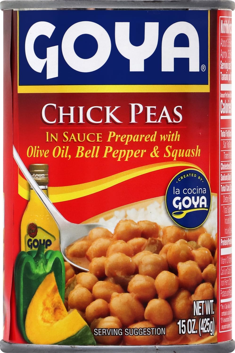 Goya Foods Chick Peas in Sauce (Guisadas), 15-Ounce (Pack of 24)