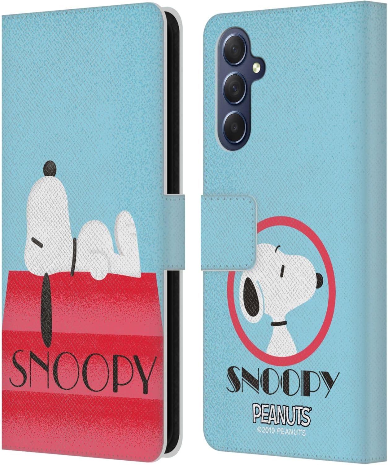 Head Case Designs Officially Licensed Peanuts House Snoopy Deco Dreams Leather Wallet Case Compatible with Samsung Galaxy M54 5G