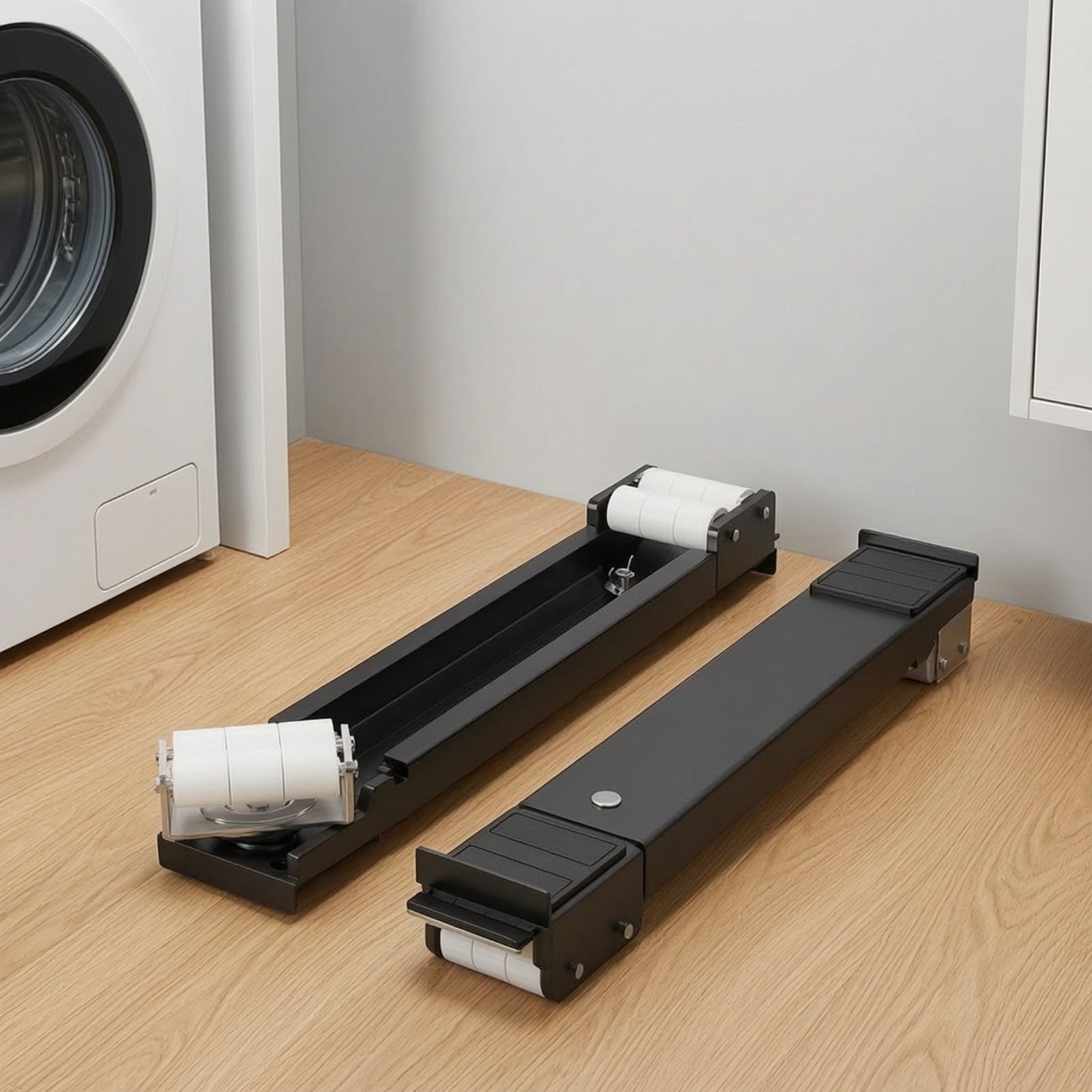 Carrello con Ruote Basso Profilo, Bianco