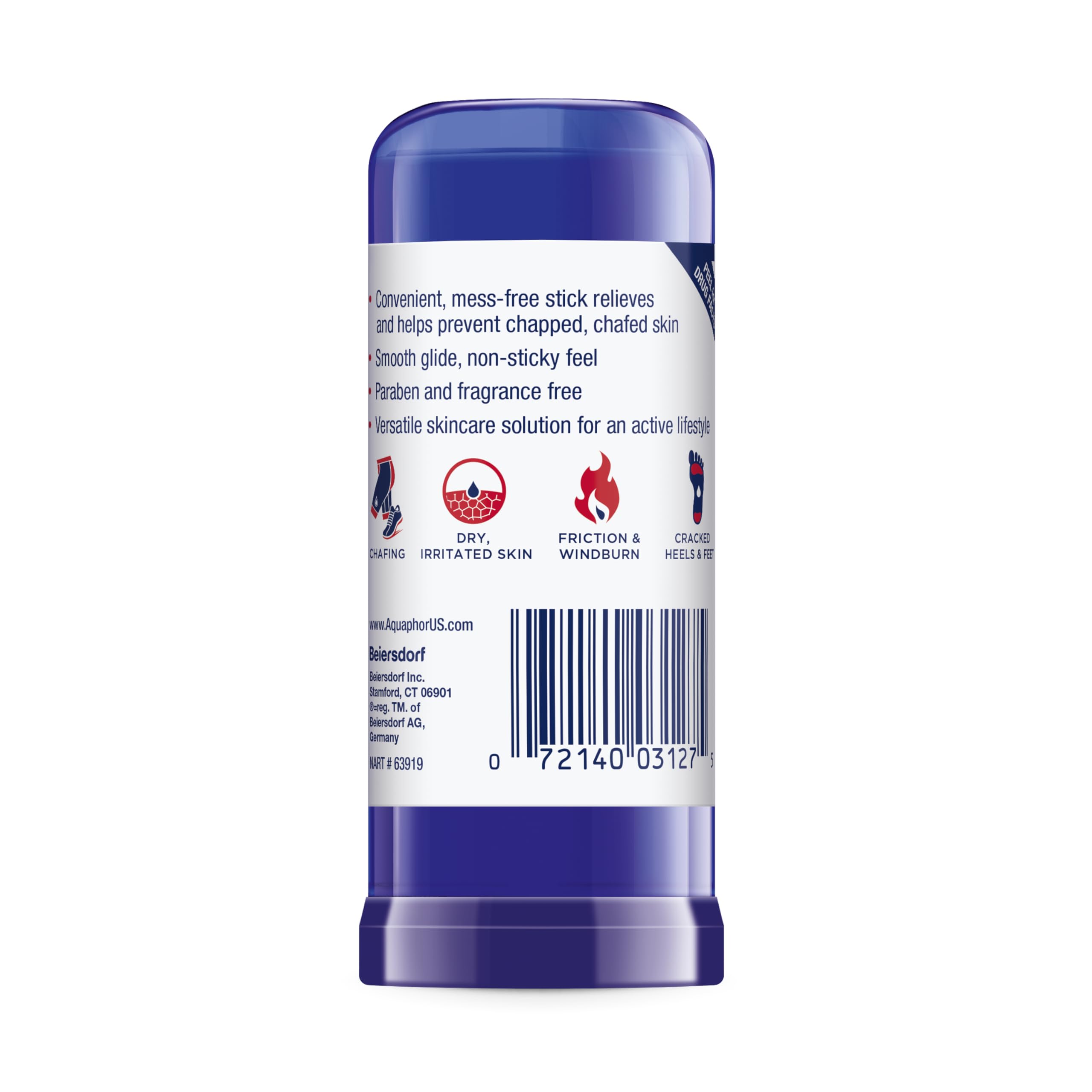 Aquaphor Baume Réparateur en Stick, protection de la peau à l’huile d’avocat et au beurre de karité, 18,4 g