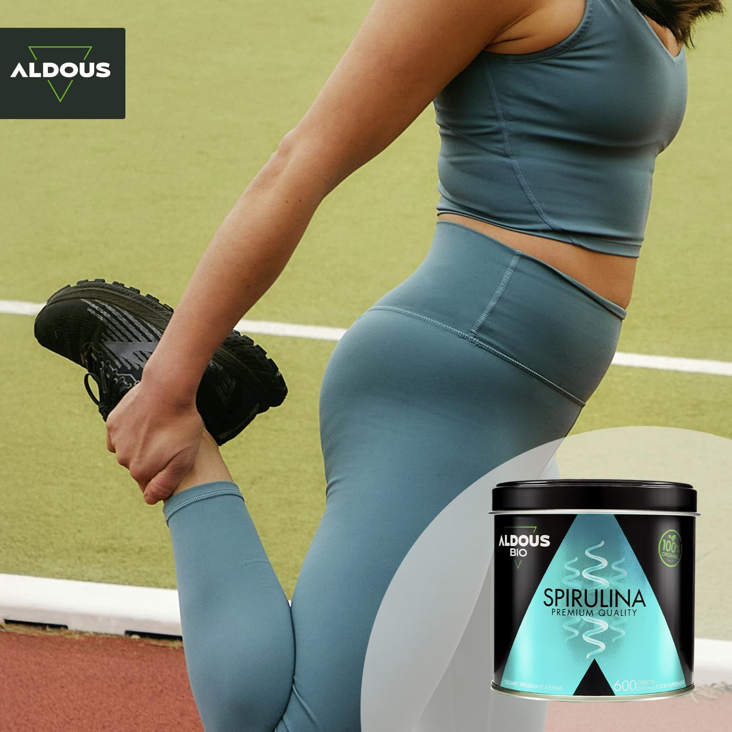 Spirulina Bio - 600 - Alto Dossagio 3000mg per +3 Mesi - Alga Spirulina Bio Pura 100% Naturale - ALDOUS