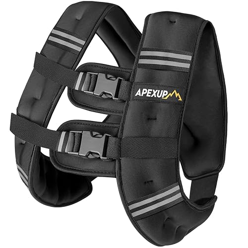 APEXUP Weighted Vest 5-30 lb with Reflective Stripe