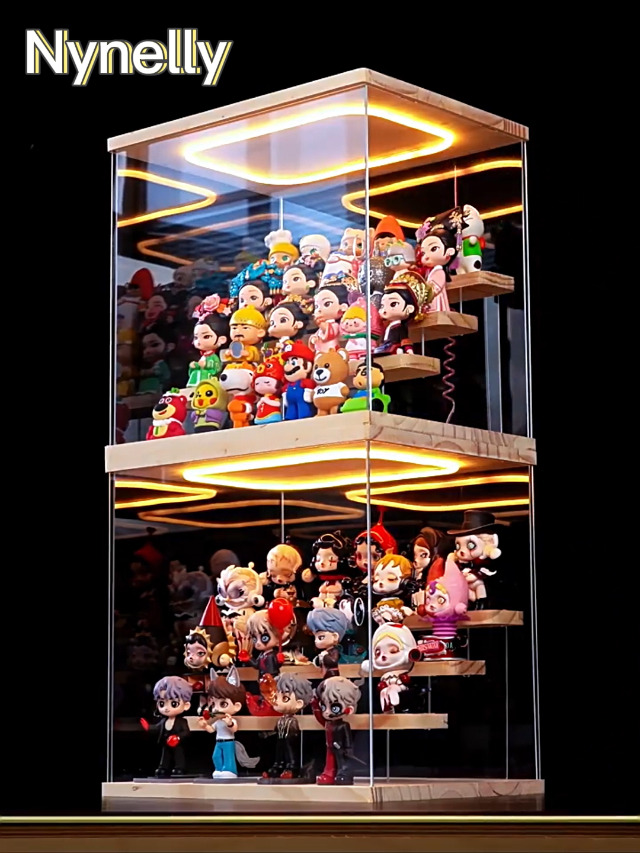 Vitrine Collection LED 4 Niveaux – Acrylique Anti-Poussière – Pour Figurines