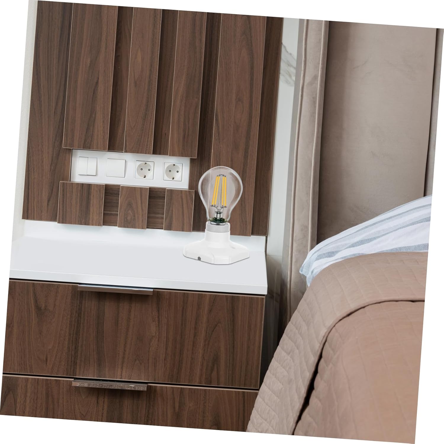 balacoo E27 Ceramic Lamp Socket Adapter High Base for LED Bulbs 250V Light Fixture for DIY Projects 10-Piece Set Compatible Ceiling and Garage Lighting