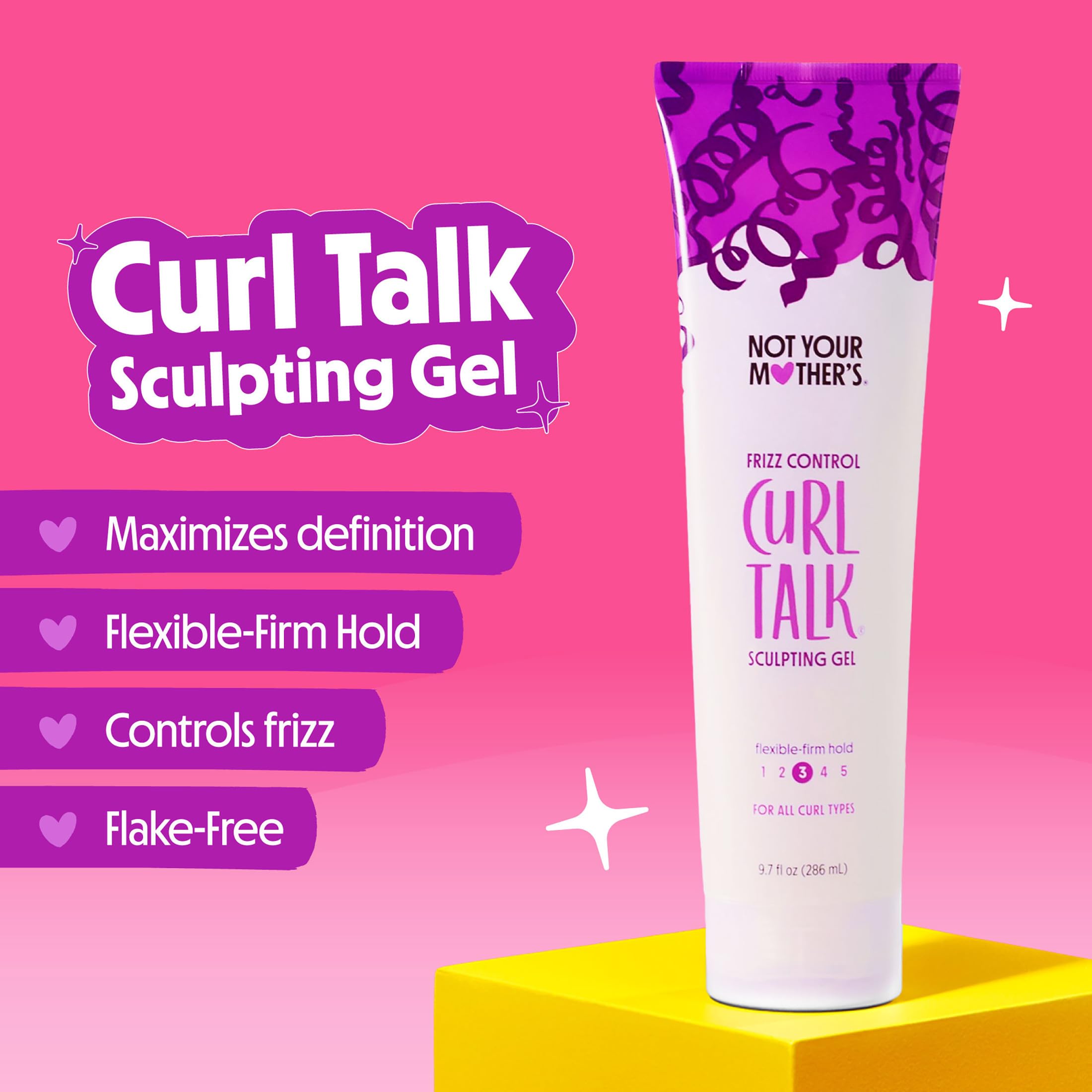 Not Your Mother's Curl Talk Defining Curl Cream, Gel und Mousse zum Stylen von Frizz Control (3 Stück) - 240 g Creme, 180 g weiße Mousse