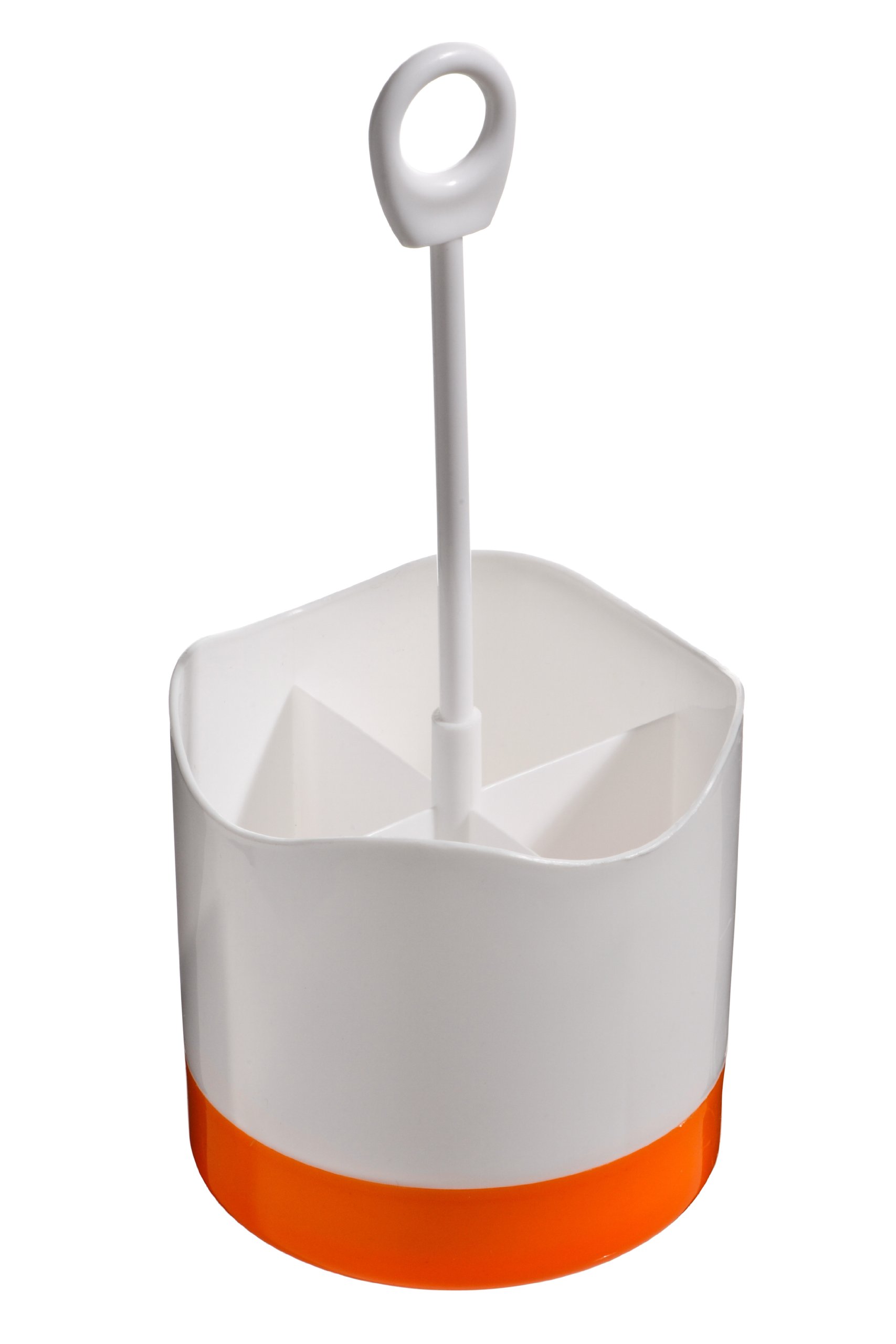 Premier Housewares 4 Compartment Cutlery Caddy - Orange/White