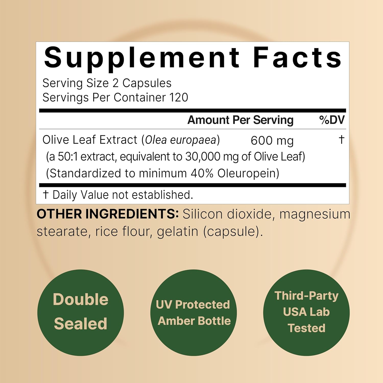 NatureBell Olive Leaf Extract - 240 Capsules - High Strength 50:1 Concentrated Extract with Oleuropein - Immune, Heart & Circulation Support* - Image 2