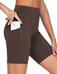 THE GYM PEOPLE Women's High Waist Workout Shorts Stretchy Tummy Control Yoga Biker Running Shorts with Pockets