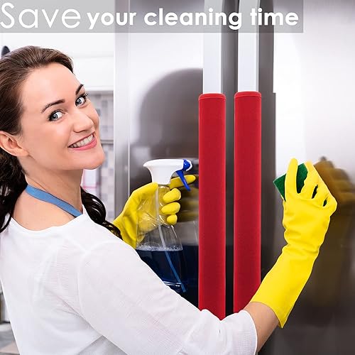 Miniatura 4 de ZAWAGIIK Juego de 6 fundas para manija de puerta de refrigerador, lavables, manijas decorativas para electrodomésticos de cocina, nevera, horno,