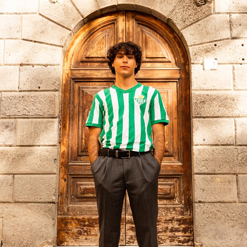Copa - Camiseta de Fútbol - Hombre - Real Betis 1958/59 - Retro - Manga Corta - Verde/Blanco - 100% algodón Flameado